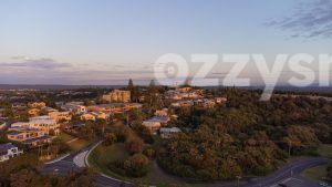 Stock image of East Ballina's Shelly Beach Road and Suvla St houses at Sunrise