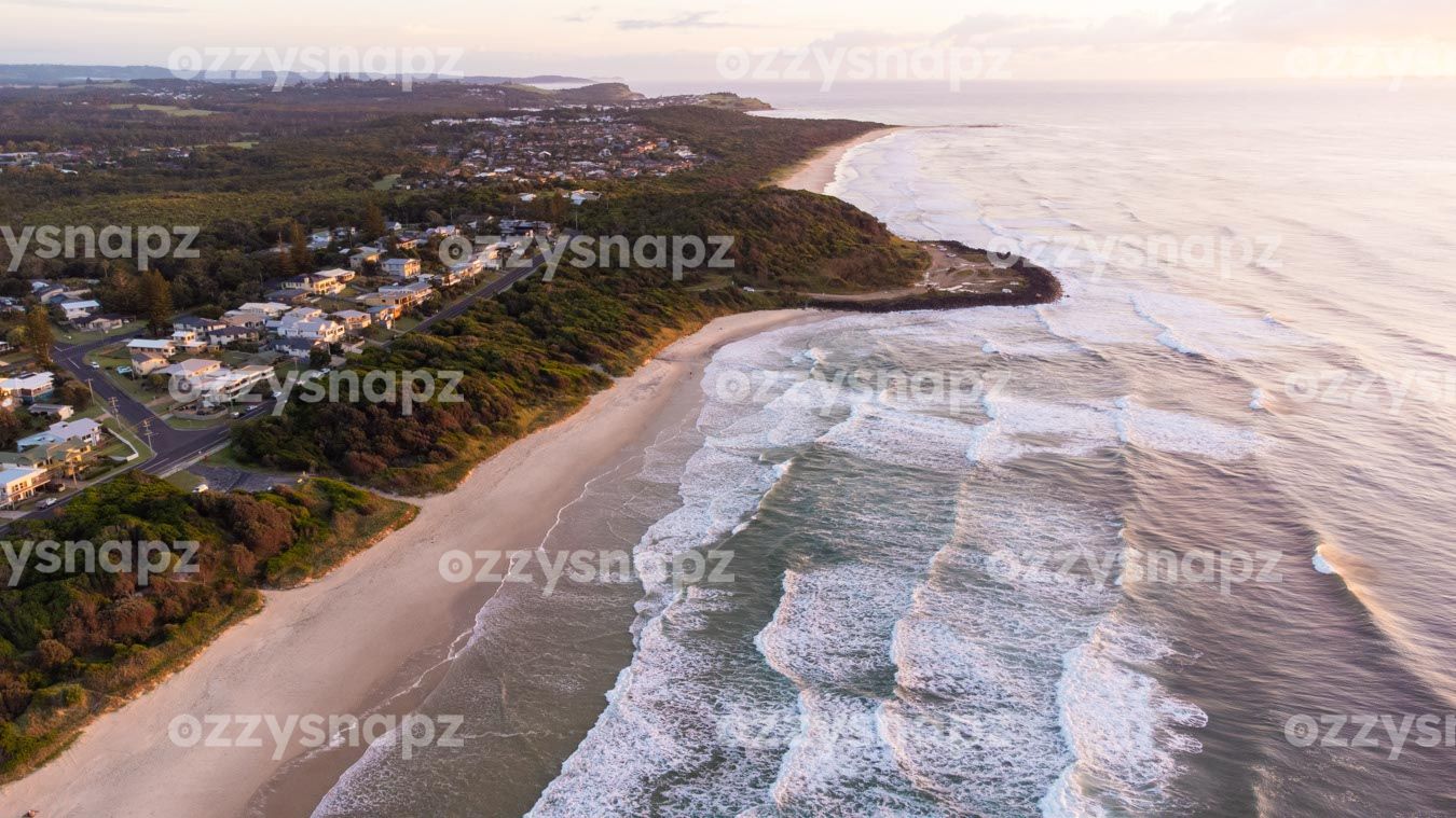 ozzysnapz_221305_low Breathtaking digital stock image of a stunning sunrise over Shelly Beach and Black Head lookout in East Ballina. Download now!