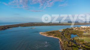 Stock image of the Richmond River during sunrise in Ballina.