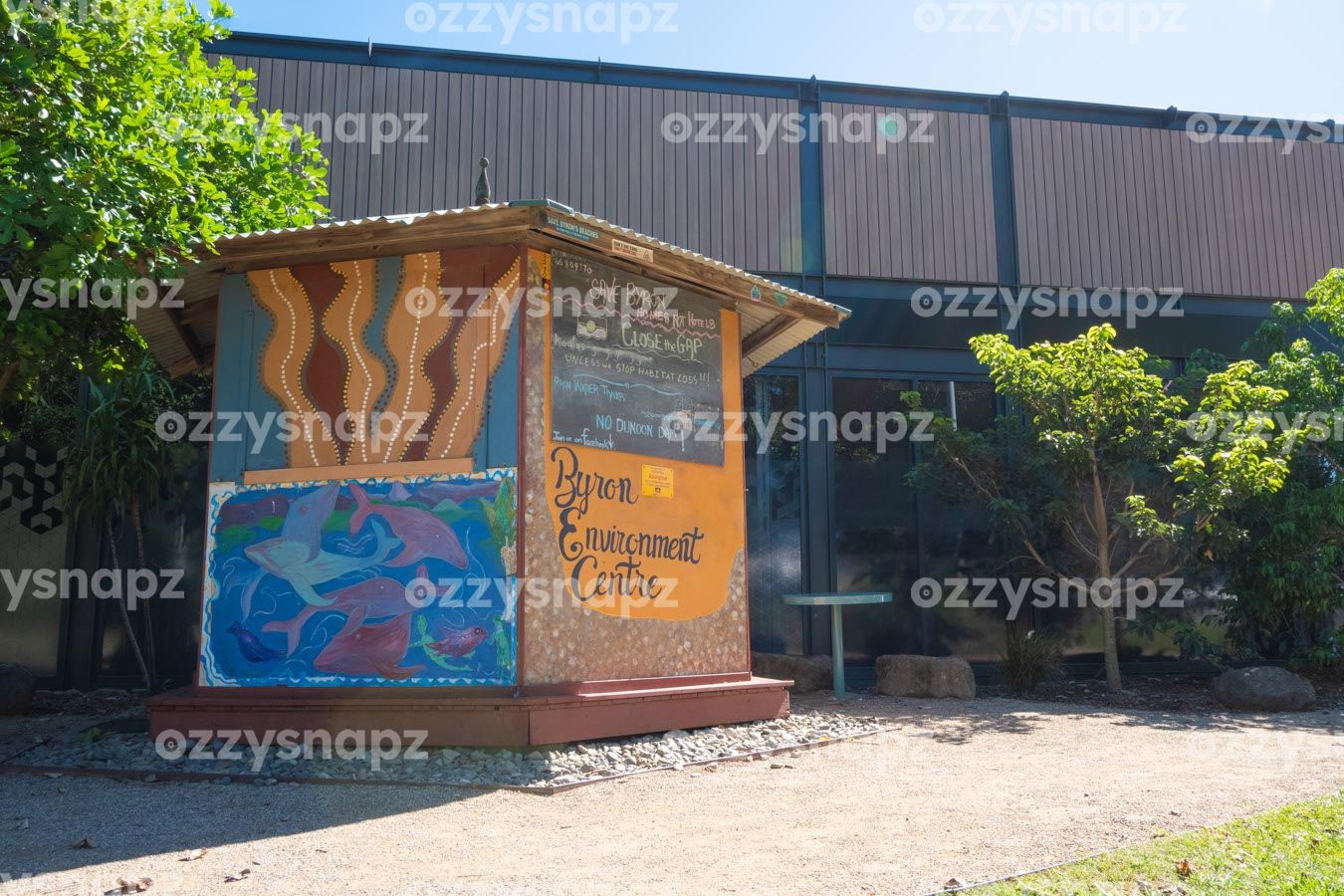 ozzysnapz_221392_low Get your digital download of this stock image featuring the Byron Environmental Centre surrounded by lush greenery.