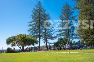 Apex Park: People walking across to the Main Beach