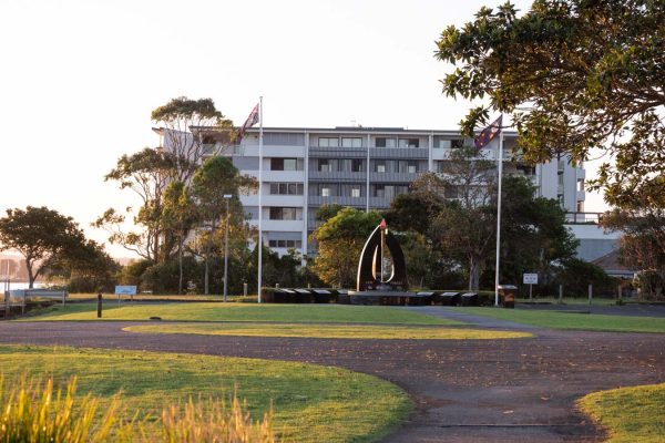 RSL Memorial Park at sunset in Ballina.